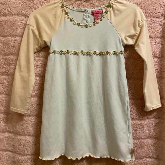 Betsey Johnson Girls Boutique Dress 6 Silk Roses - Picture 2 of 6